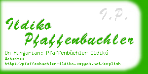 ildiko pfaffenbuchler business card