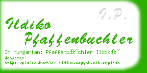 ildiko pfaffenbuchler business card